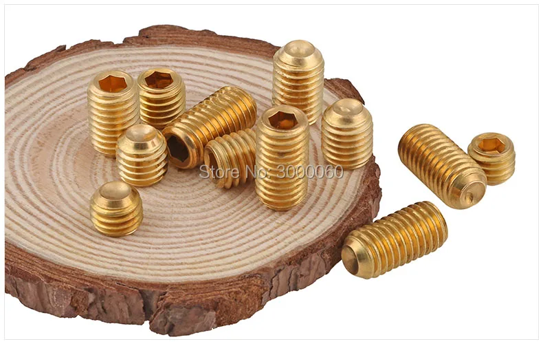 Brass Hexagon Socket Set Screws With Flat Point