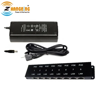 

Security PoE Injector 8 Port Panel 100Mbps For IP Camera Networking With 48V 120W Power Supply