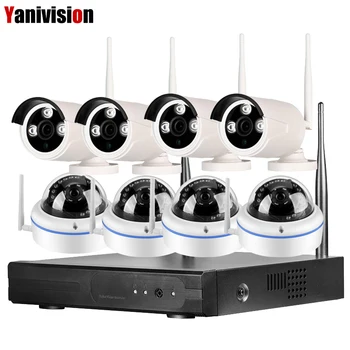 

8CH 1080P Kit Camera IP CCTV Set Security Camera System Wireless Wifi NVR Home Surveillance Outdoor Night Vision 960P 720P