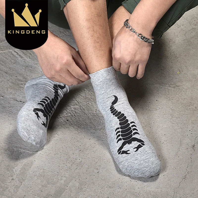 

KingDeng Totem Ankle Breathable Non-Slip Socks Harajuku Thin Section Fashion Design Simple Non-Slip Man Cool Summer Deodorant