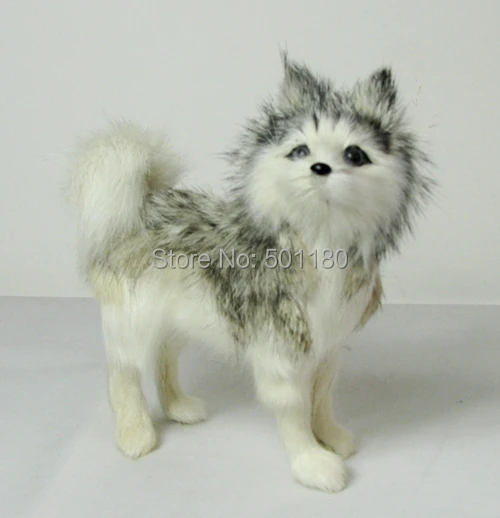 

free shipping artificial dog artificial animal decoration toy mini husky dog model