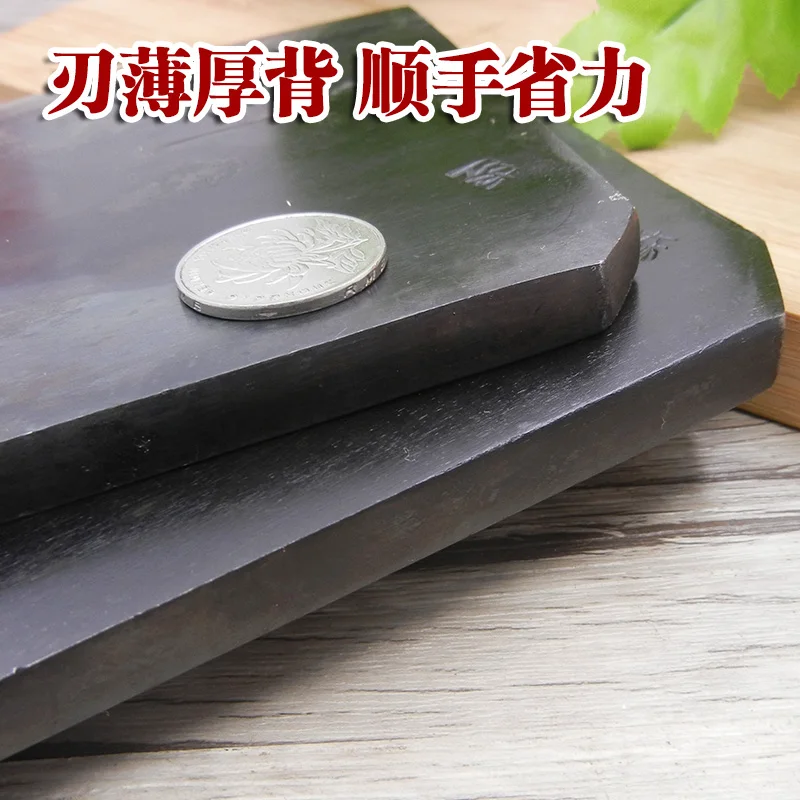 CZQ Carbon Steel Forged Professional Chef Chopping Bone Knife Cutting Big Bone Firewood Knives Kitchen Cutting Axe Butcher Knife