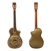 Бренд Aiersi, винтажный Состаренный резонатор для электрогитары с золотым покрытием, Чехол для гитары и ремень