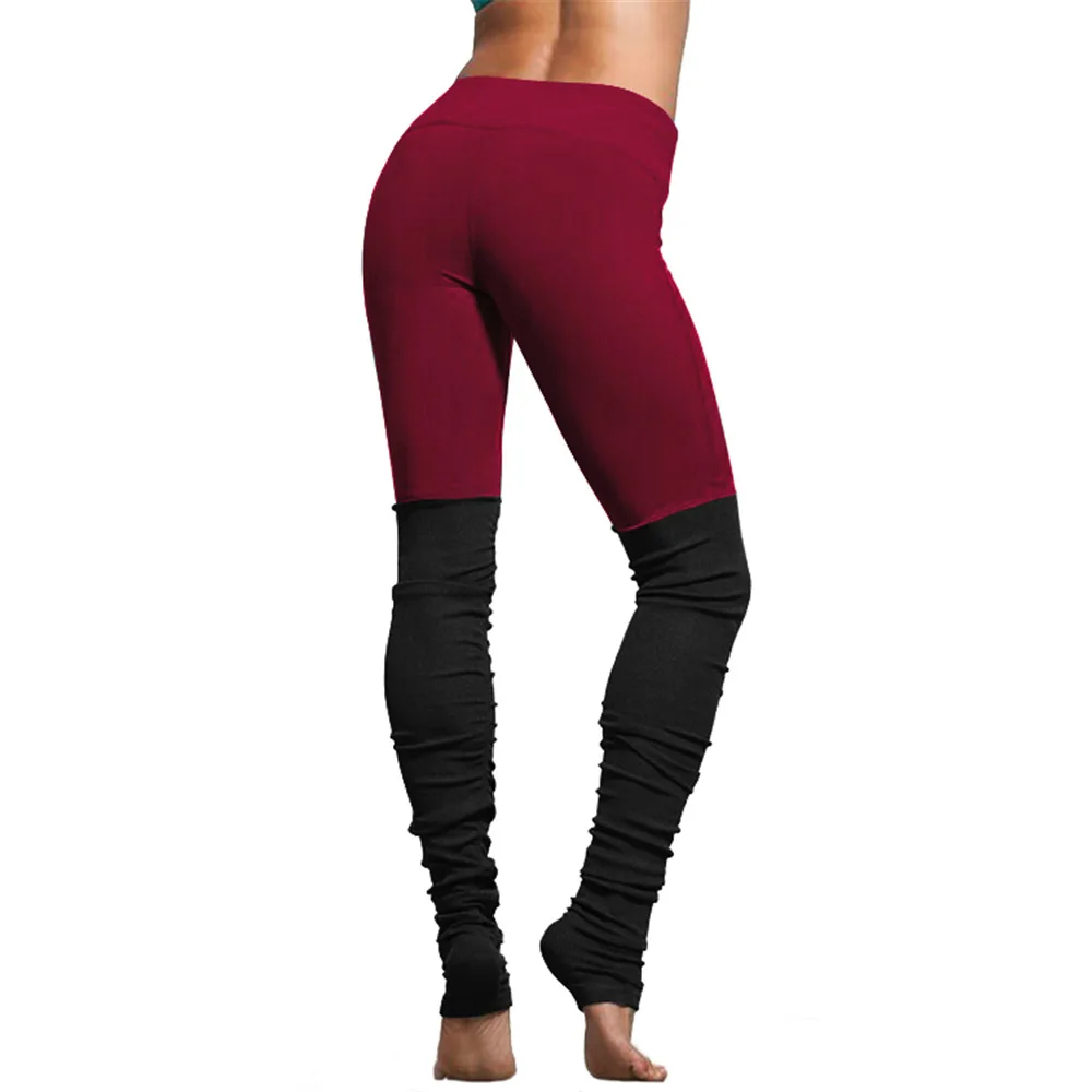 20171109 New thick fabric for winter wine red yoga pants plus size XL Legging (1)