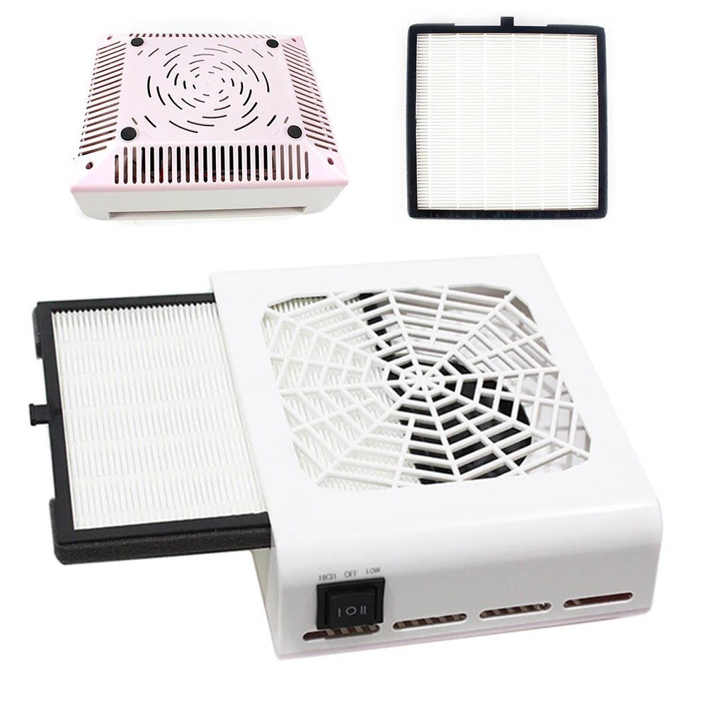 

Nail Dust Suction Collector 45W Nail Art Manicure Pedicure Machine Fan UV Gel Polish Nail Drill Dust Collector Vacuum Cleaner