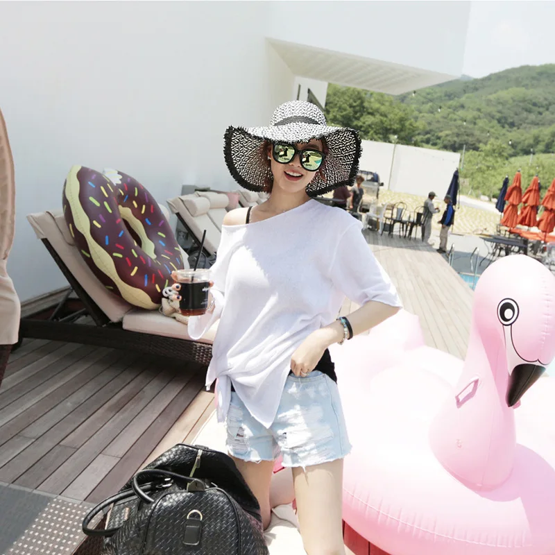 2017 Top Fashion Cotton Children Chapeau Cappelli Bucket Hat The New Summer Lady Hat All-match Sun Visor Beach Brim Wholesale