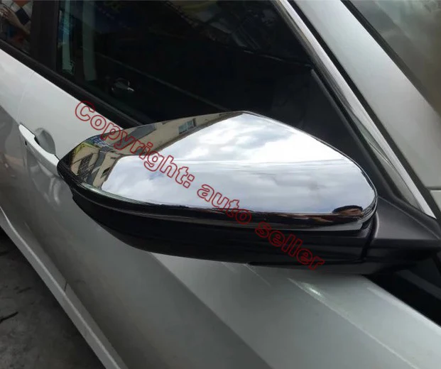 

ABS Chrome Side Mirror Cover Trim For Honda Civic 2016 2017 Car Accessories Stickers