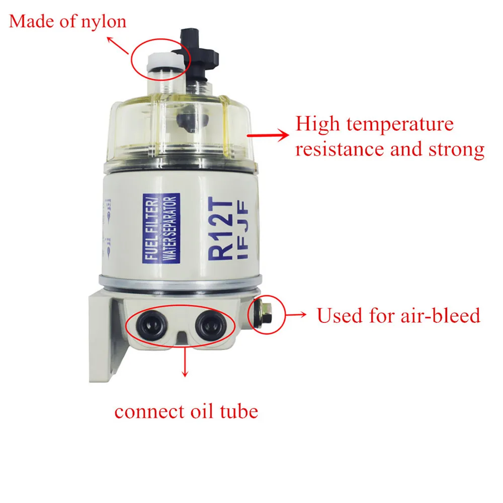 Сочетание R12T топливный/водный сепаратор фильтр полный и дополнительный элемент фильтра для Racor 140R 120AT S3240 NPT ZG1/4-19