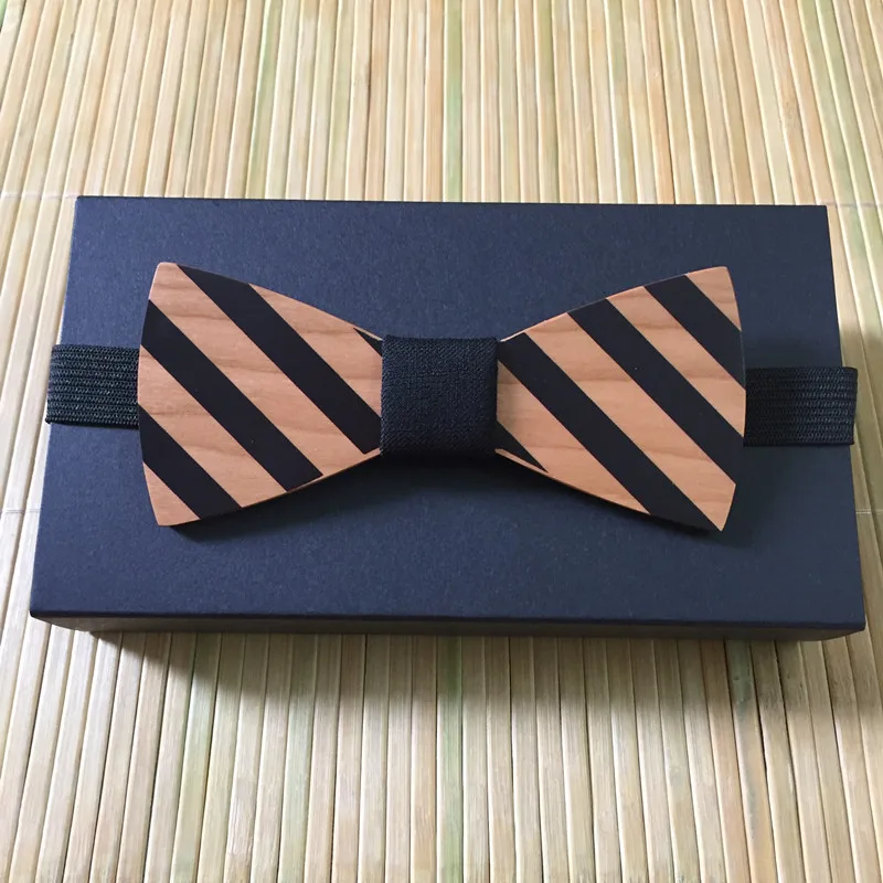 Мужской черный цвет дерево Официальный галстук-бабочка коммерческий деревянный галстук-бабочка галстук мужской сплошной цвет галстук для свадьбы