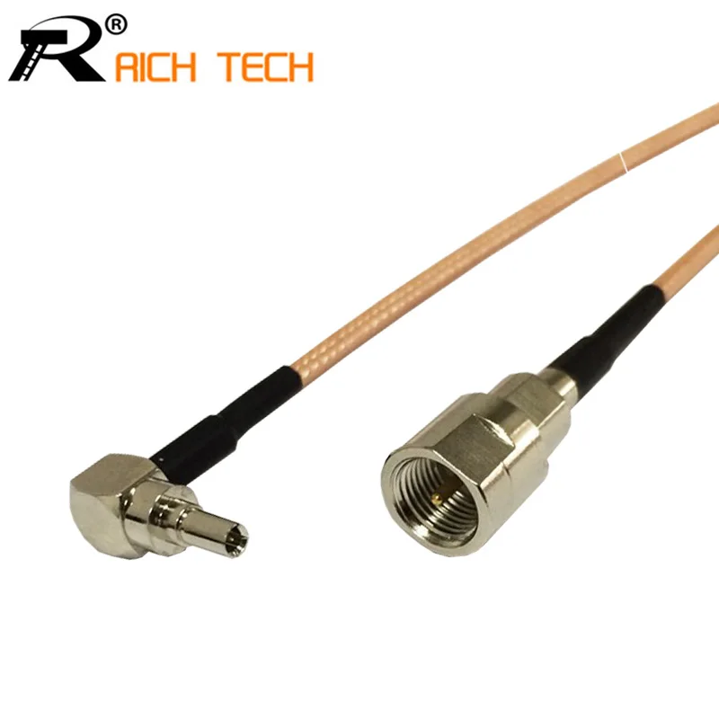 

RF FME Switch CRC9 Pigtail Cable FME Male Connector Switch CRC9 Male Right Angle Connector RG316 Cable 15cm 6