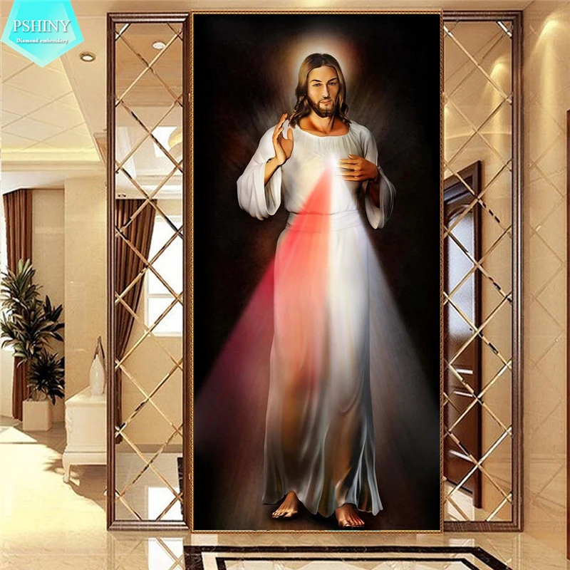 PSHINY 5D DIY Diamond embroidery Jesus Christ Religion home decor Full