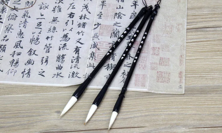 Китайская традиционная каллиграфия кисть Студенческая Lanscape живопись, каллиграфия множество волокон кисть для письма 3 шт./компл
