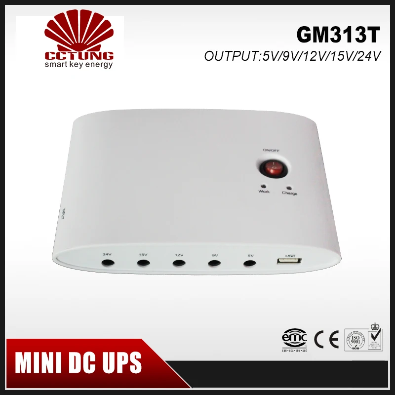 SK313T Мини Портативный UPS с 5 В/9 В/12 В/15 В/24 В DC интерфейс и USB порт Макс 24 Вт 1A выходной ток и 7800 мАч литиевая батарея