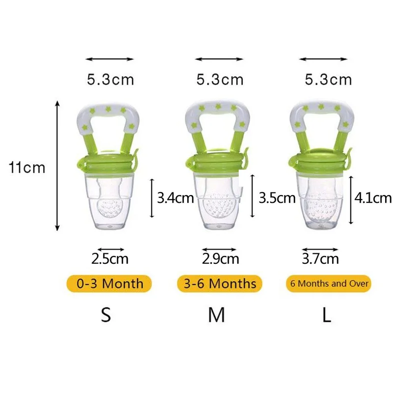 Baby Food Supplement Feeding Pacifier Fruit Food Silicone Pacifier Feeding Safe Feeding Baby Pacifier Three Colors