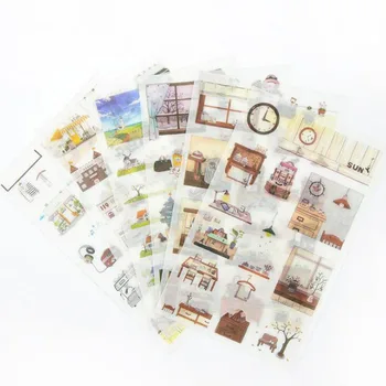 

6 Pieces/bag. Life Leisure Time Stickers Student Fashion Handbook Diary Scrapbook Outdoor Decor Stationery Sticker Gift Stickers