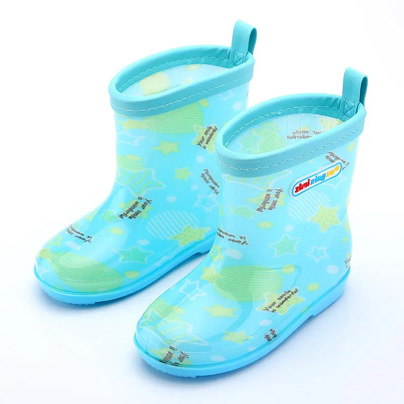 С бантом; резиновые сапоги для дождливой погоды для девочек обувь для дождя для одежда для малышей для мальчиков и девочек; сапоги для дождливой погоды, Детская Водонепроницаемый детская обувь для девочек; кроссовки - Цвет: blue