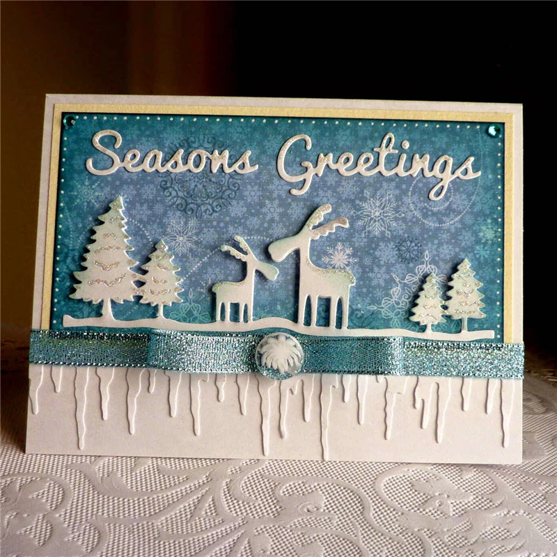 

GJCrafts Moose & Pine Trees Dies Cutting Dies 2019 for Card Making Scrapbooking DIY Album Embossing Paper Stencil Craft Diecut