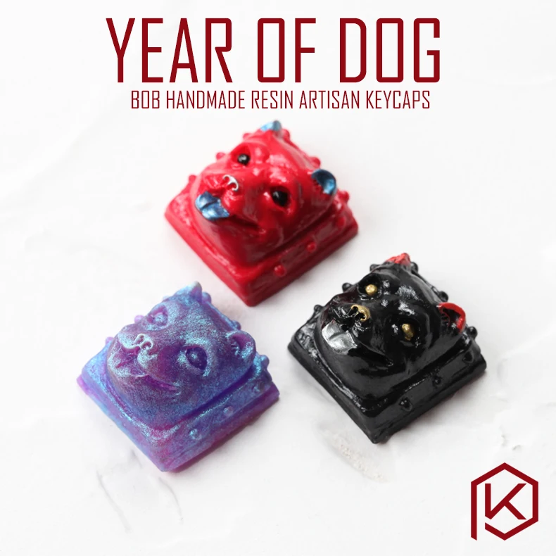 Groupbuy Бесплатная доставка колпачки для ключей BoB Year of Dog из смолы Artisan новинка