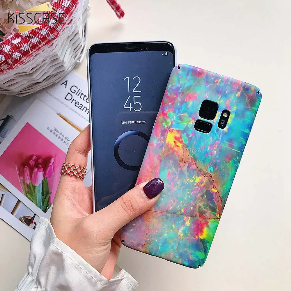 KISSACASE Marble Colorful Phone Case for Samsung Galaxy S9 S8 plus S7 edge Hard PC Note 8 9 Fundas C | Мобильные телефоны и