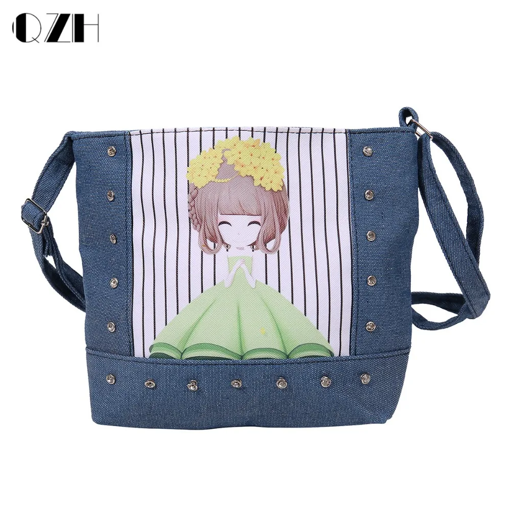  2019 Denim Bags For Students Kids Boys Bookbags Children Min Messenger Bags for kindergarten girl c - 32707208660