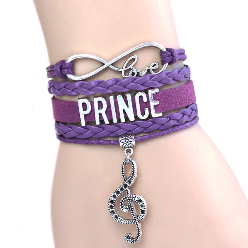 Новое поступление браслет Infinity Love Prince музыкальный с шармами Браслет фиолетовый
