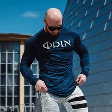 Новая брендовая мужская футболка с длинным рукавом для фитнеса, тренажерного зала, тренировок, бодибилдинга, спорта, пробежки, тренировочные воздухопроницаемые футболки, кофты