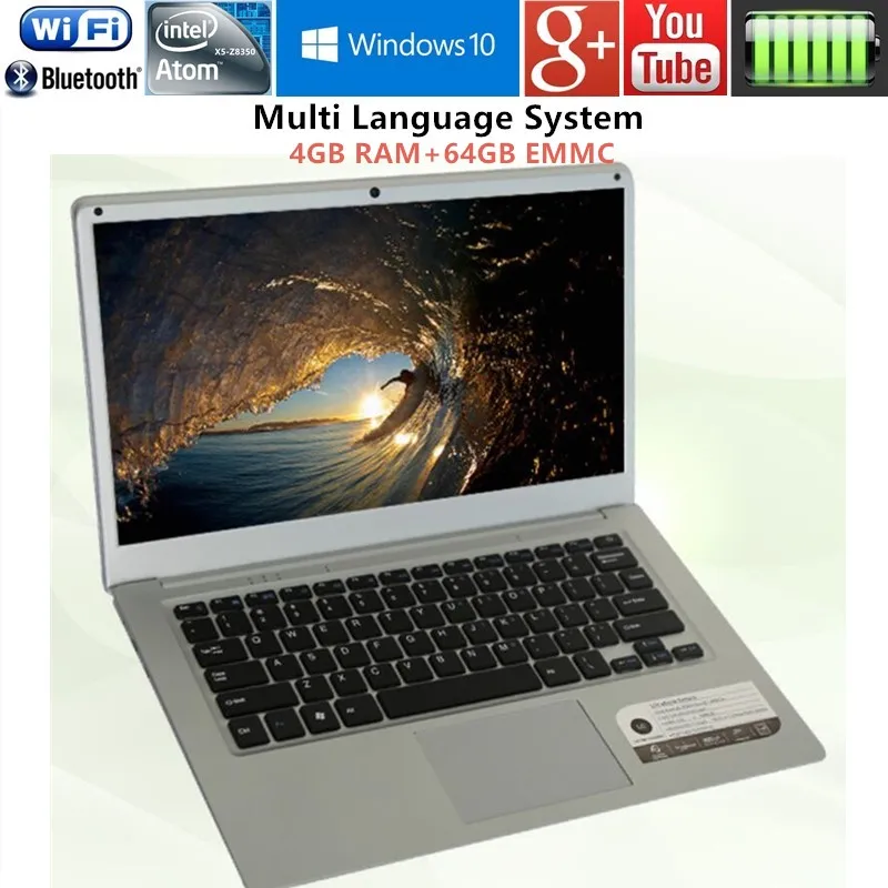 

Office Laptop Computer with Intel Atom X5-Z8350 1.46Ghz Quad Core 4GB RAM & 64GB EMMC+SUPPORT TF 6Hours Lasting 8000mAh Battery