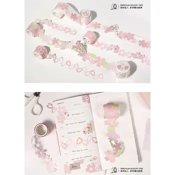 

1pcs Letter of lovers synthetic paper tape hollow series Handbook diary DIY shaped decorative stickers