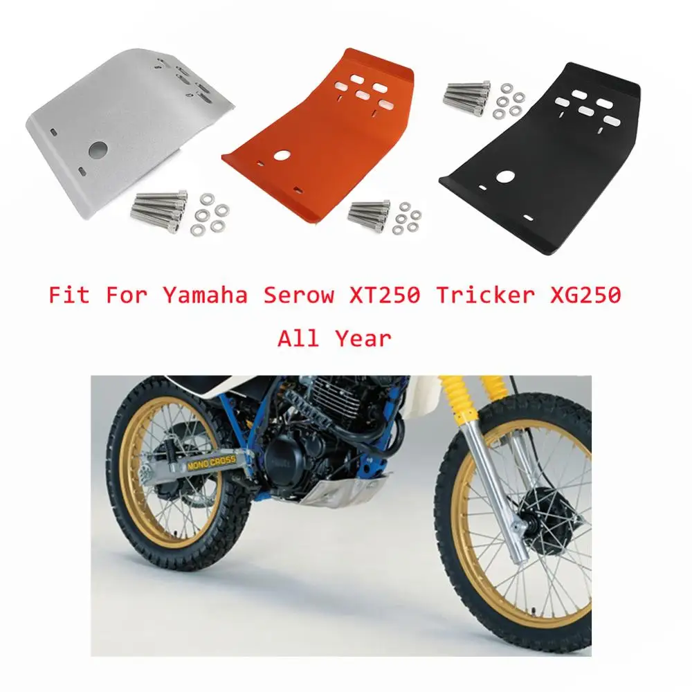 Aluminum Engine Guard Bash Cover Skid Plate For Yamaha XG250 Tricker XT250 Serow