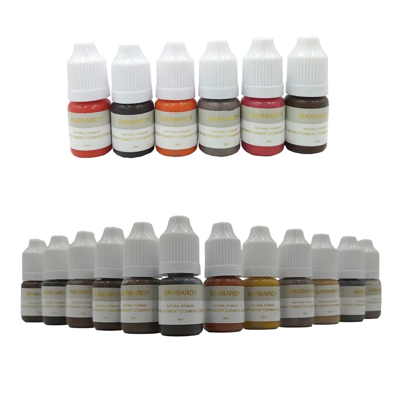 

1pc Microblading Pigment Accessories Tattoo Ink Set 8ML Plant extracts Tattoo Color Inks for Semi Permanent Makeup Supplies
