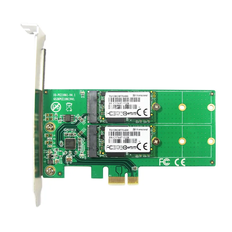 PCIe To 2x M 2 SSD Adapter PCI Express To Dual B M Key NGFF SATA SSD 