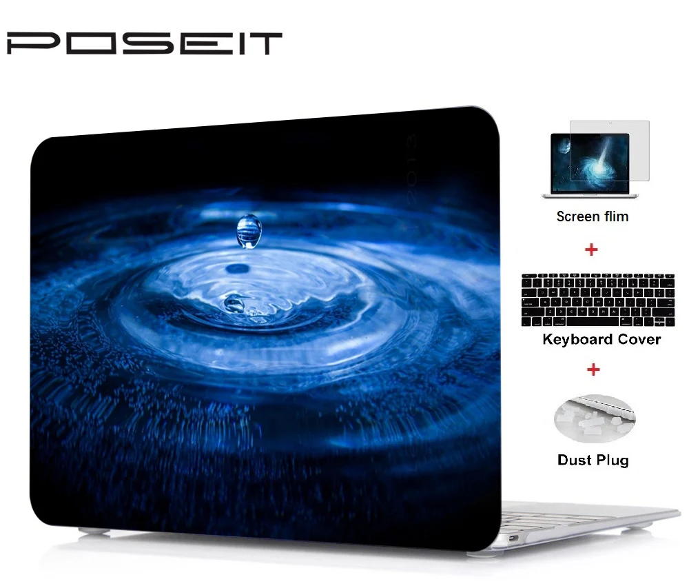 Для Apple Macbook Touch Bar 13 15 жесткий чехол для ноутбука корпус+ крышка клавиатуры+ пленка для экрана+ пылезащитные заглушки для Air 11 13 Pro 13 15 - Цвет: XW15