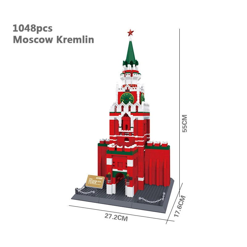 Конструктор WanGe city архитектура студия тадж махал Эйфелева башня Лондон Нью Йорк