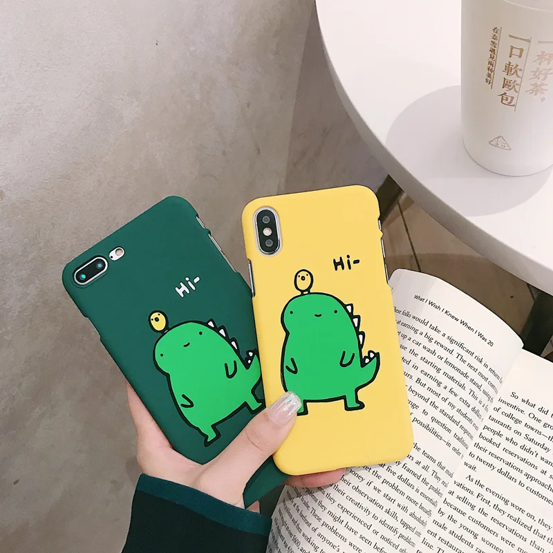 

Cute Cartoon PC half-injection pattern mobile phone case for iPhone5 5s X XS XR XSMax 8plus 7 6 6SPlus plastic matte phone case