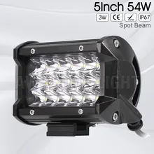 DE.SOUL 2 pieces 5″ 54W spot beam high power IP67 waterproof 6000K white 10-30V DC off road led work light 12v 24v