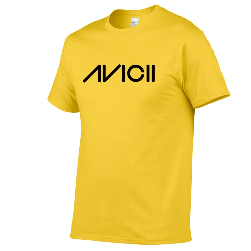 

2019 Avicii DJ Logo Summer T-shirt Men Cotton Short Sleeve Print Fans Club Casual Hip Hop T Shirt Homme cool Men Tshirt Tops