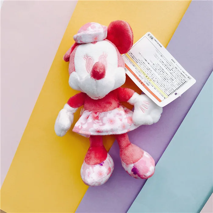 Милые розовые вишни Микки и Минни Маус плюшевые игрушки Маленькая брошь кулоны-куклы подарок на день рождения для детей Высокое качество