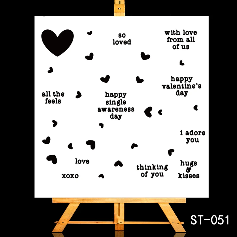 

ZhuoAng Happy Valentine's Day Transparent and Clear Stamp DIY Scrapbooking Album Card Making DIY Decoration Making