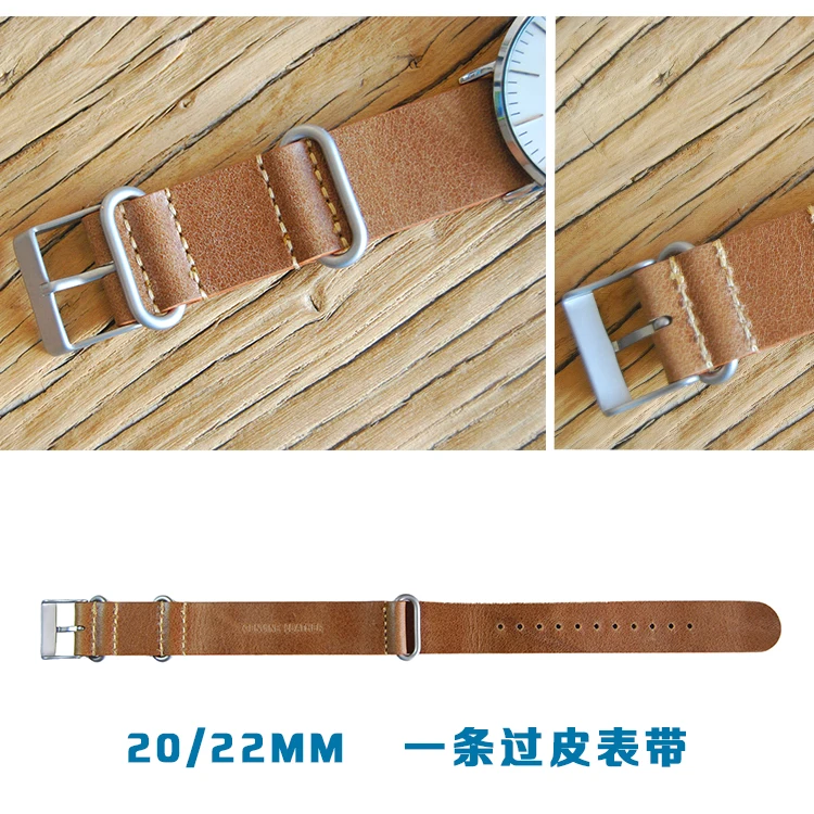 

20/22mm Genuine leathe Watch Band for Timex Weekender Expedition Nato Strap Wrist Bracelet