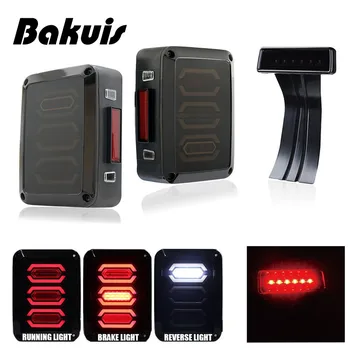 

Bakuis Led Diamond Smoke Lens Red LED Tail Light w/ Turn Signal & Back Up & Clear LED Brake Light For Jeep Wrangler JK JKU