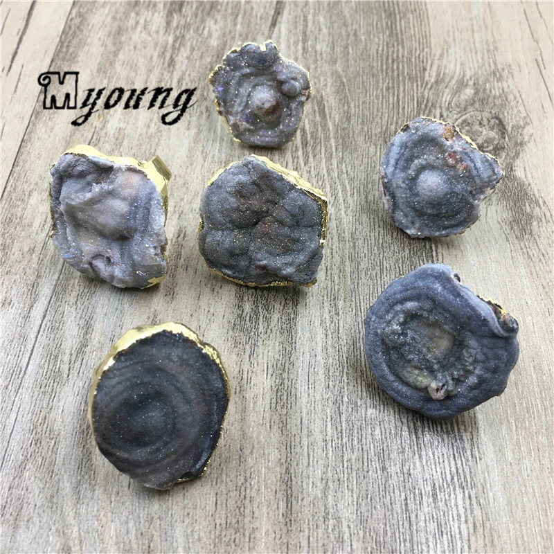 Модные кольца Freeform Sun Agates Druzy для женщин MY1985 | Украшения и аксессуары