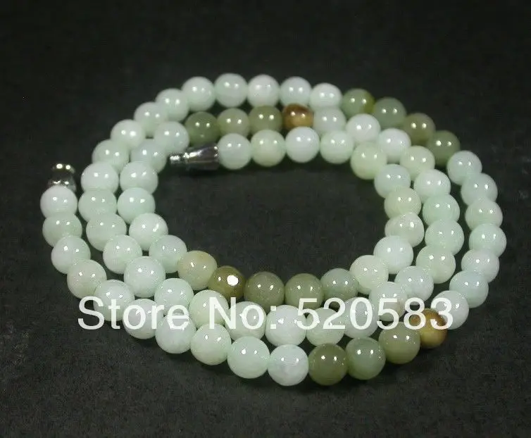 

Yellow Green 100% Natural A JADE JADEITE Bead Necklace