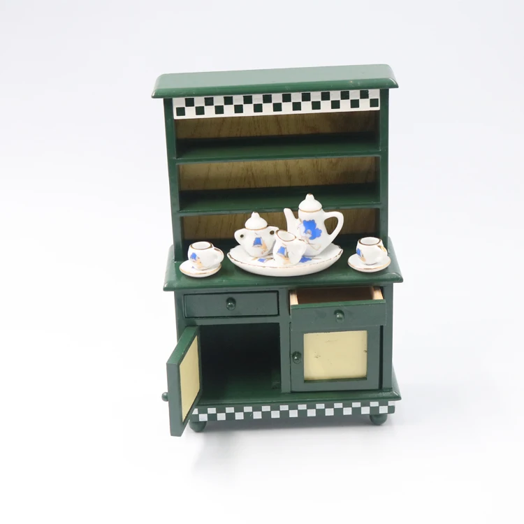 G07-X065 детский подарок игрушка 1:12 кукольный домик мини миниатюрная мебель rement кукла аксессуары деревянные две стойка с полочками 1 шт