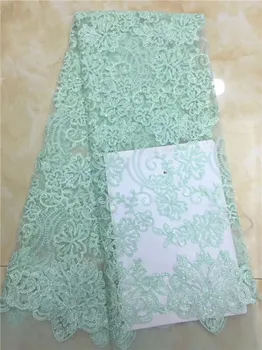 

Pretty apparel material African net lace fabric French lace cloth for sewing dress PDN19 (5yards/lot) multi color