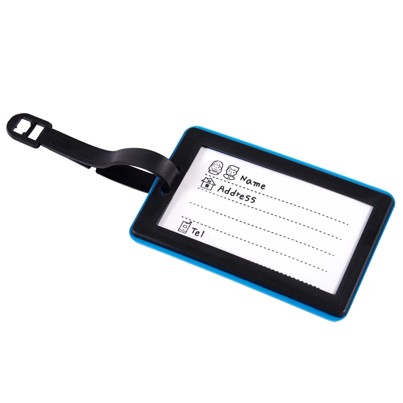 Name Address Label Blue Soft Plastic Not Your Bag Pattern Travel Luggage Tag
