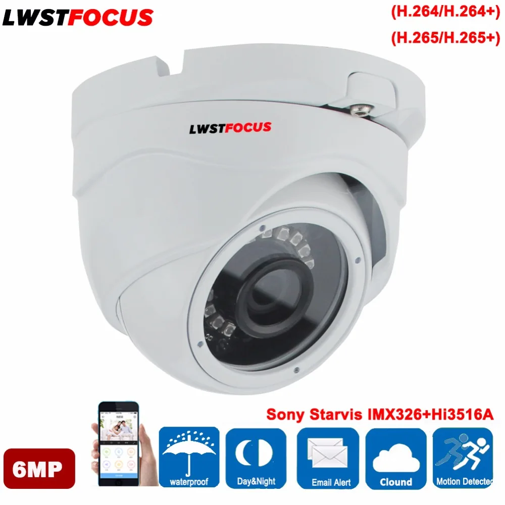 

LWSTFOCUS 6MP IP Camera 6MP HD 4mm Board Lens POE SD card Slot Max 128GB Dome Camera IR 20M Security CCTV Dome Camera Onvif2.4