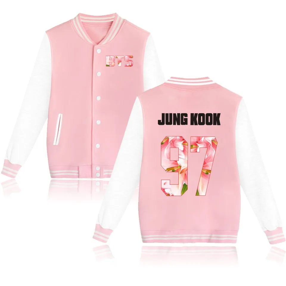 Bangtan Boys Kpop BTS Baseball Jacket Plus Size bts Women Sweatshirt