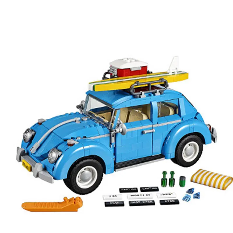 

ESTELLE Creator Series City Car Bricks Volkswagen Beetle Model Building Blocks Board Educational Toys For Children Birthday Gift