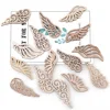 40Pcs/bag 4 Styles DIY Angel Wings Wooden Chips Decorative Embellishments Crafts Scrapbook Hand-made Graffiti Button Accessories ► Photo 3/6