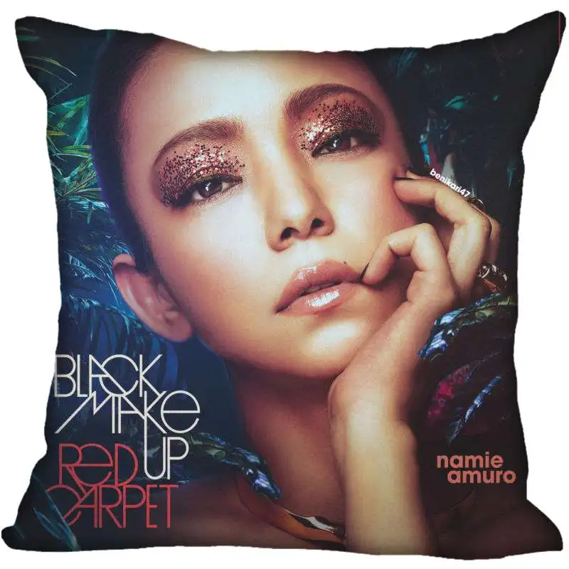 

Custom Square Pillowcase Namie Amuro soft Pillow Cover Zippered More Size Two Sides DIY gift Pillowcase